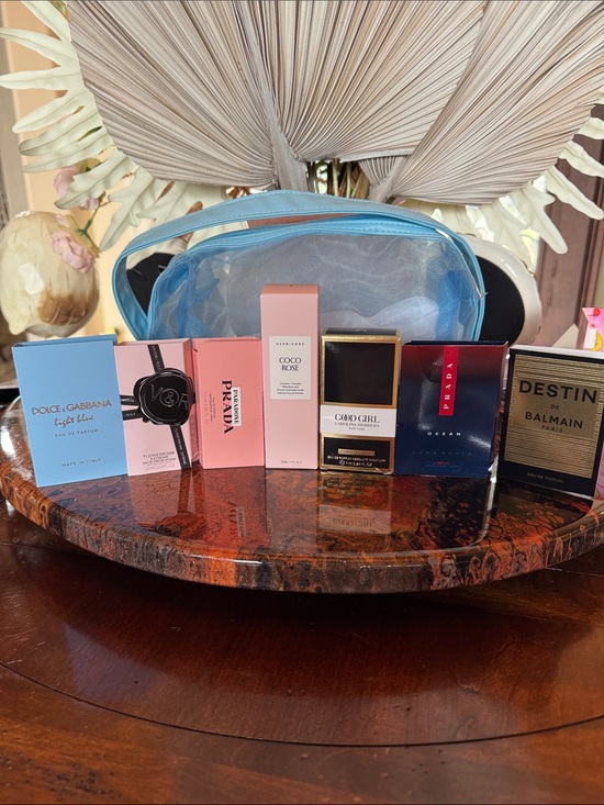 Prada Other - Assorted Designer Miniature Fragrances & Cosmetic Bag